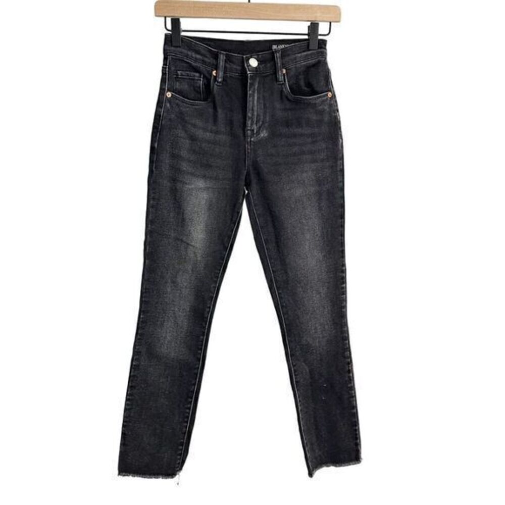 Blank NYC The Madison Crop High-Rise Denim Cropped Jeans Black Size 24‎